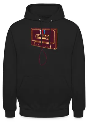 Produktbild von Spreadshirt Die Drei Fragezeichen Kassette Uni Hoodie, 3XL, Schwarz