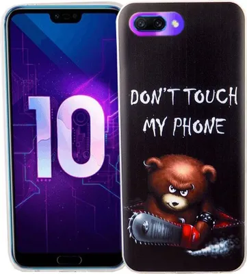 Produktbild von Huawei Honor 10 Handy Hülle Schutz-Case Cover Bumper Dont Touch My Phone Bär