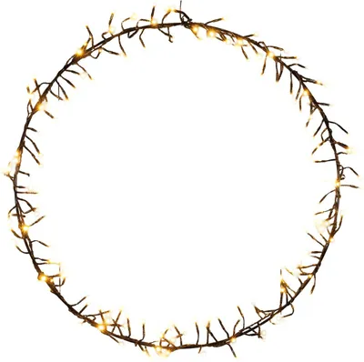Produktbild von Anna's Collection Weihnachtsbeleuchtung Kranzcluster 50cm Durchmesser Klassisch Warm 156 LEDs IP44 Trafo Timer Dimmer