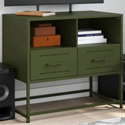 Immagine prodotto di Maison Exclusive - Mobile TV verde oliva 68x39x60,5 cm acciaio