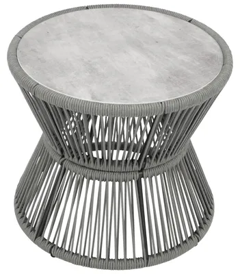 Produktbild von Beistelltisch 56 x 48 x 56 cm Stahl Rope Grau Anthrazit