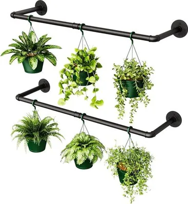 Produktbild von Famanu Pflanzenhänger - Set aus 2 Metallhängern schwarz
