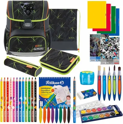 Produktbild von Herlitz Schulranzen Set Loop Plus Wild Life 14-teilig Special Edition 2024 Jungen