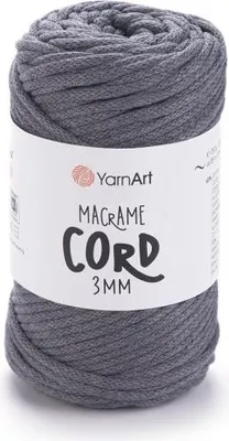 Produktbild von Yarn Art Macrame Cord 3 mm 85 m 774 Dark Grey Schnur