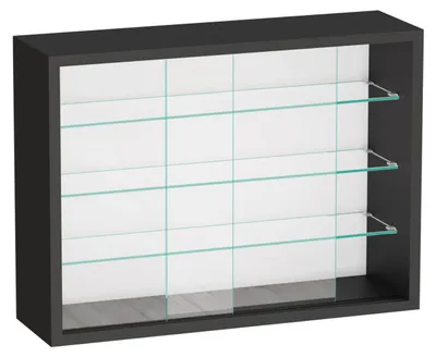 Produktbild von VDD – Vitrine – Vitrine mit Glas – Vitrine mit LED-Beleuchtung – Vitrine – 50 x 12 x 40 cm – Schwarz