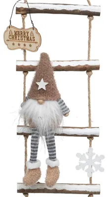 Produktbild von Weihnachtszwerg auf einer Leiter, H. 115 cm