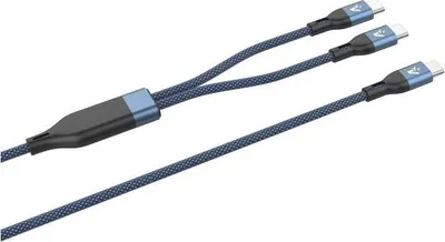 Imagen del producto de Vultech CS-NCCC12BL, 1,2 m, USB-C, 2 x USB-C, USB 2.0, 480 Gbit/s, Azul