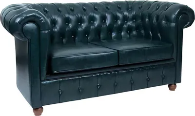 Immagine prodotto di Chesterfield blu scuro a due posti Divano moderno a 2 posti Divano a 2 posti