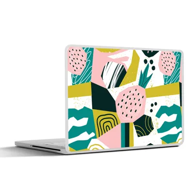 Produktbild von MuchoWow® Laptop Aufkleber Sticker Cover Erdbeeren - Muster - Rosa 25x18 cm - Laptop-Deko