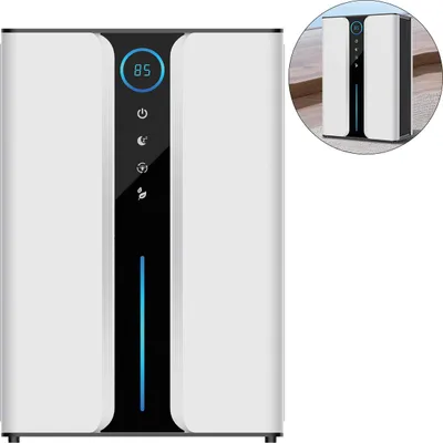 Produktbild von Luftentfeuchter 3L, 1000 ml/Tag, 0–60 m², mit Hygrostat & LED Licht, für Wohnung & Bad