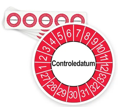 Productafbeelding van Keuringsstickers Controledatum 2027, 50 stuks Ø 35 mm