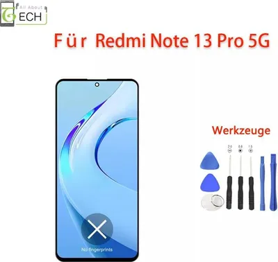 Produktbild von Für Xiaomi Redmi Note 13 Pro 5G MZB0FFWEU LCD Display Bildschirm mit Rahmen