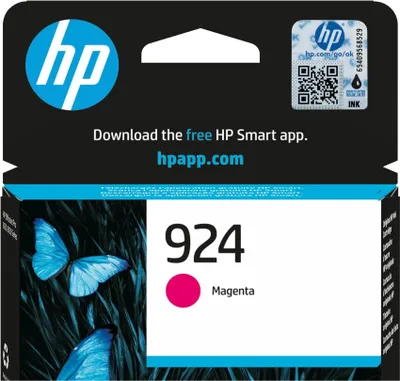 Produktbild von HP 924 Magenta Original Druckerpatrone, Standardertrag, Magenta, 1 Stück(e), 400 Seiten, Einzelpackung