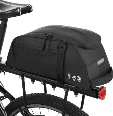 Produktbild von Fahrrad Gepäckträgertasche, 8L wasserdicht Fahrradtaschen für Gepäckträger, mehrere Fächer, Umhängetasche