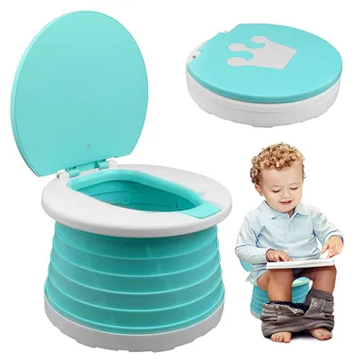 Produktbild von Tragbarer, faltbarer Kinder-WC-Sitz, faltbarer Toilettensitz für Jungen und Mädchen, faltbarer Töpfchensitz für Kleinkinder, Töpfchentrainingssitz