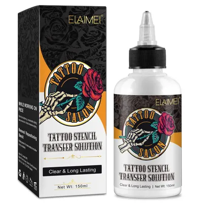 Produktbild von Tattoo Schablonen Transfer Gel 150ml – Stencil Solution Creme für klare Vorlagen