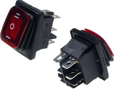 Obrázok produktu pre Spínač KCD6-R 16A 250V ZAP-VYPNUTÉ-ZAP IP65 ČERVENÝ
