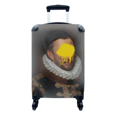 Produktbild von MuchoWow® Koffer Handgepäck Trolley Rollkoffer Kleine Reisekoffer mit 4 Rollen - Wilhelm von Oranien - Adriaen Thomasz - Gelb - Cabin Size < 55x40x23 cm & 55x40x20 cm - Fotokoffer - Kabinenkoffer - Boardgepäck - Reise-Box - Reisekoffer - Reisegepäck - Koffer mit Bild - Trolley für Kinder