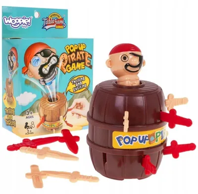 Produktbild von Woopie Verrückter Pirat im Fass Geschicklichkeitsspiel für Kinder