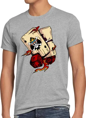 Produktbild von style3 Ace Herren T-Shirt poker strohhut bande anime manga