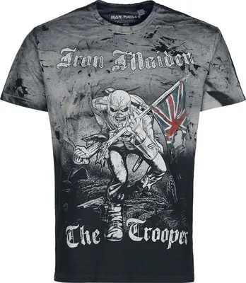 Produktbild von Iron Maiden T-Shirt Herren The Trooper grau Band-Merch, Bands 100% Baumwolle XL