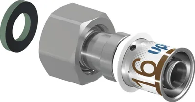 Produktbild von Uponor Verschraubung S-Press PLUS aus Messing, verzinnt 25mmx3/4 IG