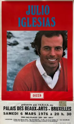 Obrázok produktu pre Julio Iglesias – Koncert v Belgicku, 1976 – Plagát – 38x63 cm
