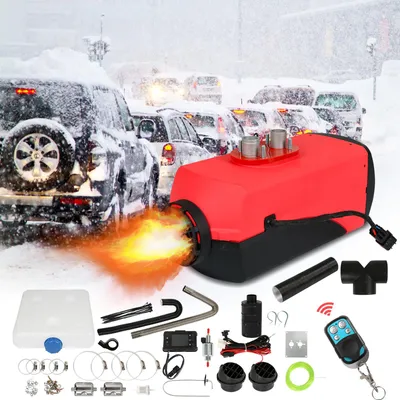 Productafbeelding van Ikodm 8KW dieselstandkachel, 12V, luchtverwarming met LCD-scherm en afstandsbediening, 9 liter tank, geschikt voor auto, vrachtwagen, camper, boot en werkplaats