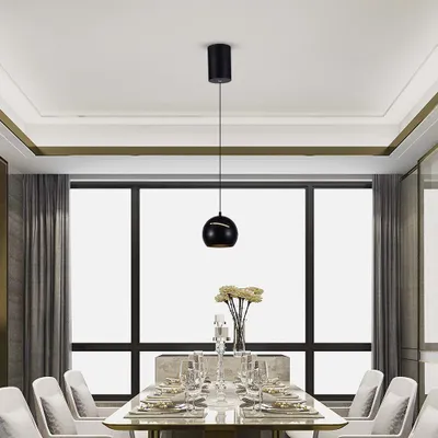 Obrázok produktu pre Dizajnové stropné svietidlá - Dizajnové závesné svietidlá - IP20 - Čierne puzdro - 8,5 Watt - 850 Lumen - 3000K