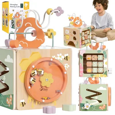 Produktbild von Classic World Holz Aktivitätswürfel Honigbiene - Lernspielzeug für Kinder