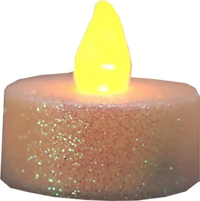 Image de Bougies LED Luminaires Rose Scintillant Sans Flamme avec Ambre Chaud 12 PIÈCES Réaliste Scintillant Lumineux Bougies Teelight pour Mariage-Fêtes