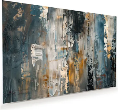 Produktbild von Glasbild 120x80cm in XXL für Wohnzimmer, Schlafzimmer Motiv Abstrakte Kunstwerke