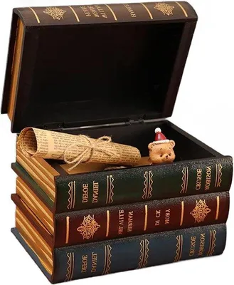 Produktbild von Famanu Buch-Organizer Vintage mit strukturiertem Design - 79 x 52 x 55 cm
