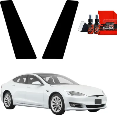 Immagine prodotto di Pellicola protettiva nera Grizz Protector 2in1 per montante B - Tesla Model S (2023-2025)
