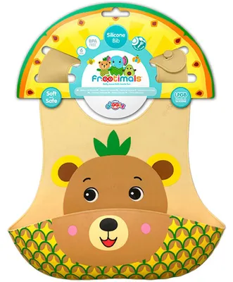 Obrázok produktu pre Śliniak Silikonowy Frootimals Bubba Tropibear Ft00014 Kids Euroswan
