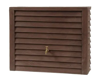 Produktbild von Regenspeicher GARANTIA Woody Wand-Tank 350 l darkwood