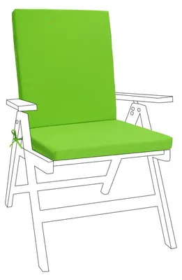 Produktbild von Gartenstuhlkissen – Wasserabweisendes Sitzkissen mit Komfortfüllung, Befestigungsbändern und Elastikband – Stuhlauflage für Garten, Terrasse und Balkon - 1 Stück