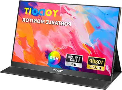 Zdjęcie produktu dla Przenośny monitor – 17,3 cala – ekran Full HD IPS – zewnętrzny monitor do laptopa z głośnikami