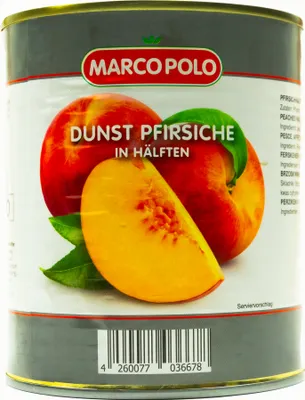 Produktbild von Food-United Dunst Pfirsiche Hälften 1 Dose Füllm 820g ATG 480g