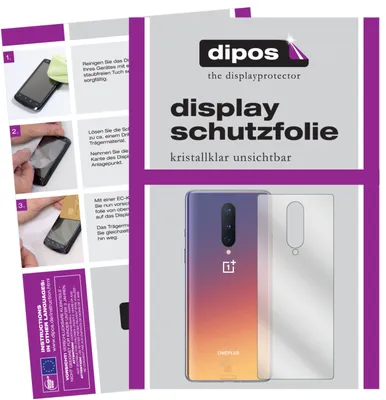 Zdjęcie produktu dla 2x folia ochronna do OnePlus 8 z tyłu przezroczysta folia ochronna na wyświetlacz dipos