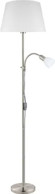 Produktbild von EGLO Stehlampe Conesa, 2 flammige Stehleuchte, Standleuchte, Wohnzimmerlampe, Deckenfluter mit Leselampe, E27, E14