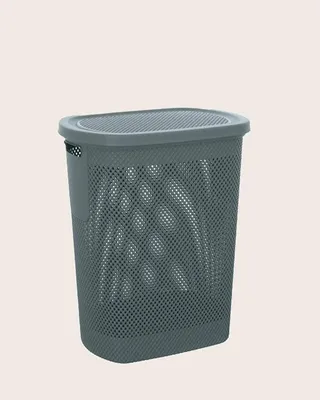 Immagine prodotto di Cesto portabiancheria in plastica blu Pratico