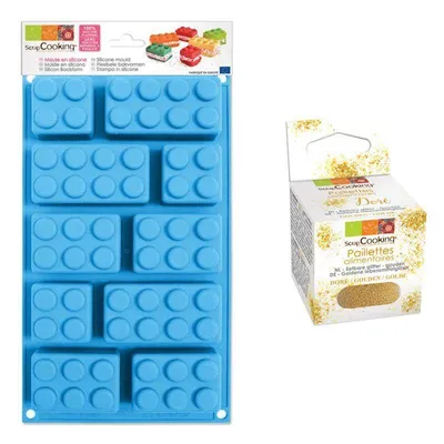 Immagine prodotto di Stampo in silicone ScrapCooking + Glitter alimentare dorato