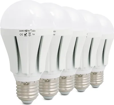 Produktbild von 5 Stück E27 LED Lampe Bulb 7W Warmweiß