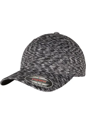 Produktbild von FLEXFIT 6277SM | Stripes Melange Flexfit Cap / Kappe / Mütze - Farbe: Dark Grey Melange - Größe: S/M
