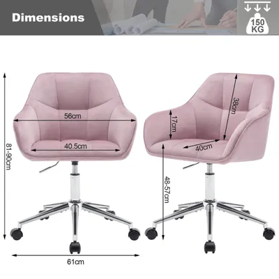 Obrázek produktu pro Kancelářská židle - růžová - kancelářské židle pro dospělé - kancelářské židle - židle - ergonomická kancelářská židle