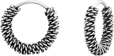 Produktbild von 925 Sterling Silber Creolen Bali Ohrringe