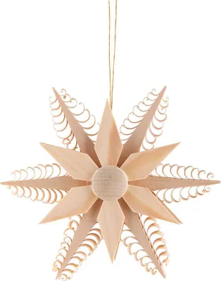Produktbild von Christbaumschmuck Spanstern (11,5cm) von Dregeno Seiffen