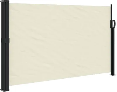 Image de vidaXL Marquise latérale extensible Crème 120x600 cm