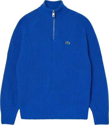 Immagine prodotto di Lacoste - Maglione da uomo, taglio alto, lana grattata GT8439 (XXL) (Blu)